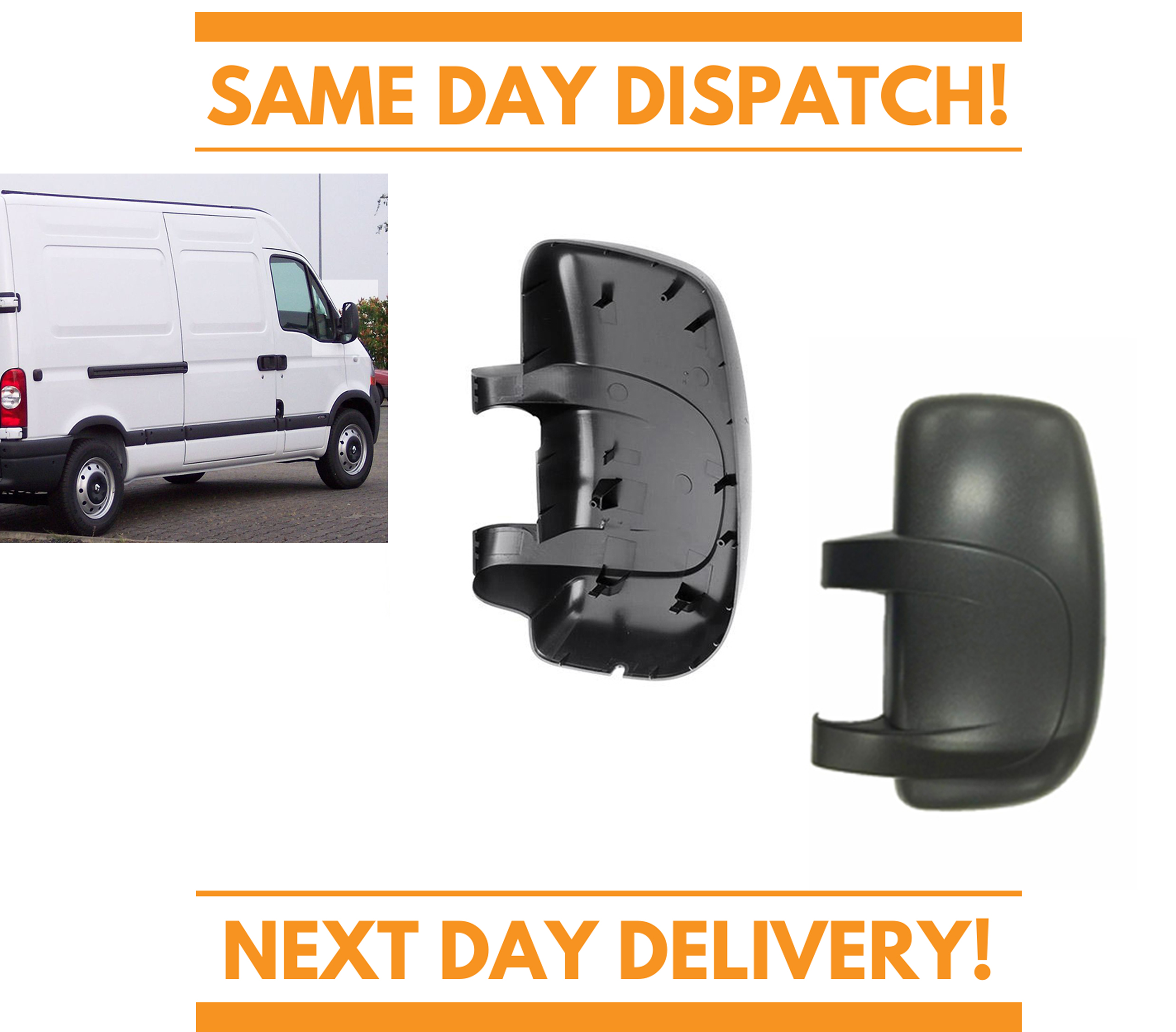 Mirror cover Renault Master since 2010 right, for long arm - FAST -  963018382R